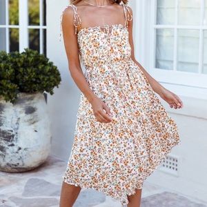 Hello Molly Got History Midi Dress Orange